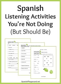 spanish listening activities you're not doing but should be