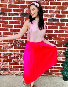 Playfully strut your stuff in this Pleated A-Line Satin Feel Midi Skirt, guaranteed to add a touch of whimsical charm to any outfit. True to size fit! Small: 2/4 Medium: 4/6 Large: 8/10 Disclaimers; Our product colors may vary due to lighting and screen resolutions. Hat Shop, Girls Shoes, The Struts, Midi Skirt, Satin, Screen, Skirt, Lighting, Pink