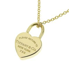 Tiffany & Co. Mini Heart Tag Pendant K18yg Motif Heart Necklace Solid Gold Yellow Gold Tiffany & Co. Mini Heart Tag Pendant K18yg Motif Heart Necklace Solid Gold Yellow Gold Effective Length 41cm Motif W9.0 X H13.5mm (Including Bail) Bail Inner Diameter 4.0 X 3.5mm Chain Width 1.0mm Gold Tiffany, Heart Motif, Heart With Wings, Heart Tag, Mini Heart, Tiffany Heart, Gold Yellow, Tiffany & Co., Heart Necklace