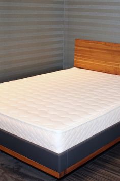 the mattress is made and ready for someone to use it in their home or office