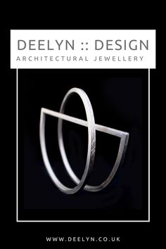 Silver statement bangle from the Entrapment collection - architectural and geometric sculptural statement art jewellery by @deelyndesign - it's wearable art inspired by modern, contemporary architecture. Handmade in the UK by artist Deelyn Walsh. Unique Art