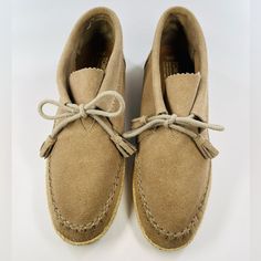 Sold Out Online New Without Tags No Box Clean, Pet And Smoke Free Home Any Questions Let Me Know I’ll Be Happy To Assist You! Beige Moccasins With Stitched Sole And Round Toe, Casual Beige Moccasins With Leather Footbed, Spring Moccasins With Suede Lining And Round Toe, Beige Suede Flat Moccasins, Casual Suede Moccasins With Round Toe, Beige Casual Loafers With Suede Lining, Casual Beige Loafers With Suede Lining, Casual Suede Lace-up Moccasins, Casual Lace-up Moccasins With Suede Lining