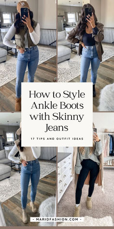 Learn how to style ankle boots with skinny jeans for a fashionable look. Get tips and outfit ideas to make the most of this versatile combination. Save this pin for chic and trendy styling ideas!	"ankle boots | ankle boots with jeans | ankle boots and jeans | ankle boots outfit | ankle-boots-with-jeans | jeans with ankle boots | cuffed jeans and ankle boots | best jeans for ankle boots | best jeans to wear with ankle boots | best way to wear ankle boots with jeans | ankel boots and jeans | ankle boots and jeans outfit | jeans with ankle boots | ankle boots jeans | jeans and ankle boots | jeans and ankle boots outfit Cuffed Jeans And Ankle Boots, Boot And Jeans Outfit, How To Wear Jeans With Ankle Boots, Ankle Boots And Jeans Outfit, How To Wear Boots With Jeans, Jeans And Ankle Boots Outfit, How To Wear Ankle Boots With Jeans, Jeans Ankle Boots Outfit, Jeans And Booties Outfit