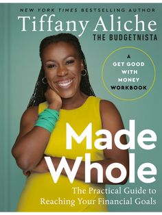 the book cover for made whole by tiffany alche, featuring an image of a smiling woman