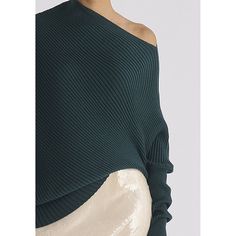 Effortlessly fluid and elegant, this draped jumper will be your favourite this winter. It features an asymmetric neckline and a fitted waist that hug the body in a flattering way. Style yours with slim trousers and high boots for a casual look.   Ribbed yarn, asymmetric neckline. Perfect for: Dinner dates and Weekends. 55% Nylon 20% Polyester 16% Acrylic 9% Wool Machine wash cold  Wash in a laundry bag to prevent garment deformation Hand wash recommended Wash separately to avoid colour transfer Dry flat after washing Press on the reverse side Iron on low heat Chic Winter Knit Top With Ribbed Neckline, Chic Knit Top For Fall Evening, Chic Knit Top For Evening In Fall, Chic Evening Knit Top For Fall, Modern Fall Tops With Asymmetrical Neckline, Modern Tops With Asymmetrical Neckline For Fall, Modern Top With Asymmetrical Neckline For Fall, Knit Tops For Evening In Fall, Chic Evening Knit Sweater