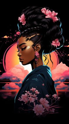 Geisha Art, Dope Art, African American Art, Black Women Art, African Art