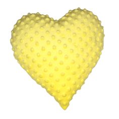 a yellow heart shaped object on a white background