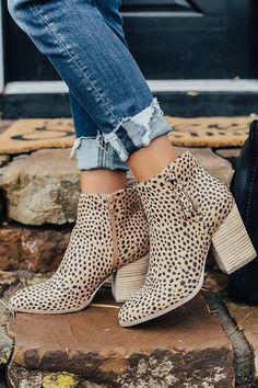 The Bowie Cheetah Print Bootie • Impressions Online Boutique Kickers Outfit, Cheetah Boots, Brand Vision, Womens Black Booties, Fashion Statements, Iced Latte, Cath Kidston, Women Clothing Boutique, Cheetah Print