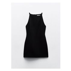 ZARA WOMAN COLLECTIONSleeveless mini dress. A-line silhouette. Back hidden in-seam zip closure. Short Halter Dress, Jeans Blazer, Sleeveless Short Dress, Zara Dress, Zara Woman, Sleeveless Mini Dress, Blazer Dress, Trouser Jeans, Zara Dresses