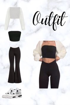 [Ad] Black Flare Leggings, Military Black Jordan 4, Basketball Shoes, Tube Top Outfit, Tube Top, White Cardigan, Amazon Clothes, Outfit Inspo #sportbraoutfitscasual Yogapants Outfit, Tube Top Outfits, Black Flared Leggings, Summer Pants Outfits, Black Jordans, Amazon Clothes, Clothes Outfit, Top Outfit, Yoga Pants Outfit