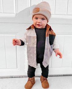 This adorable corduroy button down is perfect for your little cowboy. Features working buttons, a black pocket on the left chest. It does fit true to size Baby Boy Outfits Swag, Little Cowboy, The Cowboy, Organic Baby Clothes