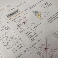 several diagrams are shown on top of a piece of paper