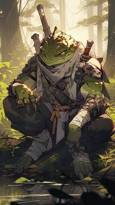 (Ketra) Mutant (Toad) (BattleToads) 다크 판타지, Frog Art, 캐릭터 드로잉, Dungeons And Dragons Characters, Dnd Art, Fantasy Creatures Art, A Frog, Mythical Creatures Art, Fantasy Concept Art