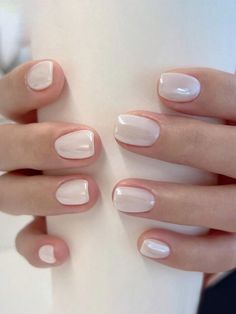 Free Shipping On Orders $50+ ✓. Instantly Upgrade Your Look With 24pcs Medium Oval French Style Simple Daily Classic Solid Color White Laser Full Cover Fake Nail Kit For Women And Girls Press On Nails Nail Supplies- Press On False Nails at SHEIN. Bride's Nails Wedding, Nails Care, Ballet Nails, Manicure Tips, Pearl Nails, Nail Length, Bridal Nails, Nail Art Hacks