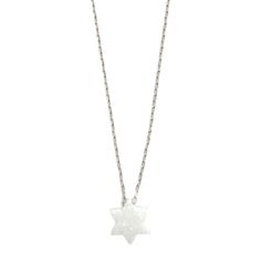 Tiny White Opal Jewish Star Necklace- Peace Love Light Shop Jewish Star Necklace, Passover Seder Plate, Hanukkah Decorations, Jewish Star, Star Necklace Gold, Bat Mitzvah Gifts, Hanukkah Gifts, Star Of David, Earrings Collection