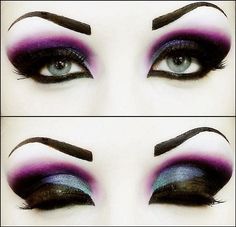 Purple Crease Fantasy Make-up, Dark Eye Makeup, Makeup Beginners, Black Lips, Dark Makeup, Make Up Looks