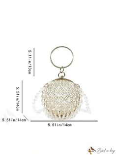 BirdinBag - Mini Hollow Out Circle Bag with Gemstone and Rhinestone Decor Elegant Bucket Bag With Rhinestones, Elegant Rhinestone Bucket Bag, Handheld Shoulder Bag With Rhinestones As Gift, Handheld Crystal Bags With Rhinestones, Elegant Portable Bucket Shoulder Bag, Handheld Bags With Rhinestones For Gifts, Handheld Rhinestone Bags For Gifts, Crystal Handheld Evening Bag, Crystal Handheld Bag For Gift