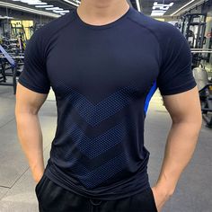 Compression Short Sleeve Men's Gym Workout T Shirt Price: 28.00 & FREE Shipping Worldwide #men #mensfitness #fitnessapparel #mensportswear #mensgymwear #gymwear #sportswear #mensathleisure #athleisure #bodybuilding #musclefit #mensfitnessapparel #activewear #mensactivewear #mensgymapparel #hardcore #sportstshirt #menssportstshirts #mensoutdoortshirts Technical Dri-fit T-shirt For Gym, Breathable T-shirt For Sports Season Workout, Breathable T-shirt For Workout And Sports Season, Moisture-wicking Stretch T-shirt For Gym, Technical Compression T-shirt With Moisture-wicking, Athleisure Compression T-shirt, Breathable, Fitted Blue T-shirt For Training, Blue Fitted T-shirt For Training, Compression Workout T-shirt With Crew Neck