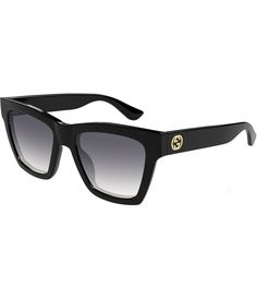 From Gucci&#x2C; these women's sunglasses feature:Injection frameCat eye shapeGradient lensRx ableNon-polarizedApprox. 54mm lens- 19mm bridge- 140mm templeImported. Gucci Cat Eye Sunglasses Women, Gucci Cat Eye Sunglasses, Gucci Women, Cat Eye Sunglasses Women, Clothing Pieces, Eyewear Womens, Eye Shapes, Women's Sunglasses, Dillard's