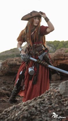 Steampunk Western, Pirate Aesthetic, Pirate Cosplay, Female Pirate Costume, Medieval Cosplay, Fair Outfit, Mode Steampunk, Steampunk Pirate