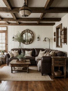 a living room filled with furniture and wooden floors