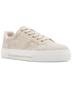 in stock Casual Lace-up Platform Sneakers With Perforations, Casual Cream Lace-up Platform Sneakers, Modern Lace-up Platform Sneakers With Perforations, Aldo Sneakers Women, Aldo Sneakers, Cream Lace-up Platform Sneakers With Cushioned Footbed, White Perforated Lace-up Platform Sneakers, Sneakers Women, Platform Sneakers