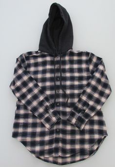 Description: Up for sale is an American Eagle women's cotton flannel hoodie shirt. It is made of 60%cotton/40%poly. This shirt is size XS (Juniors). It has a plaid pattern in blue, black & white. It has a full button front with 1 breast pocket. It features a charcoal gray fleece drawstring hood. It is in excellent condition. Please check the measurements before ordering.  Chest  (armpit to armpit)  20.00" Sleeve Length (shoulder seam - bottom cuff)  22.00" Back Length (neck seam - bottom shirt) 27.00" Shipping:  Merchandise will ship within 24 hours of receipt of the confirmed payment. We ship via USPS Ground Advantage Mail with delivery confirmation. Shipping rates quoted are for the US only. Hooded Plaid Flannel Shirt, Plaid Cotton Hoodie For Streetwear, Plaid Cotton Hooded Hoodie, Casual Plaid Hooded Flannel Shirt, Hooded Plaid Cotton Top, Plaid Hooded Cotton Top, Plaid Cotton Hooded Top, Winter Cotton Flannel Shirt For Streetwear, Plaid Cotton Hoodie For Winter