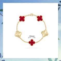 Material: Titanium Steel Fashion Element: Flowers Style: Original Design Luxury Handmade Red Jewelry, Luxury Red Flower Shaped Jewelry, Luxury Red Flower-shaped Jewelry, Red Wind, Shell Bracelet, Black Bracelets, Red Agate, Gold Plated Bracelets, Pork Belly