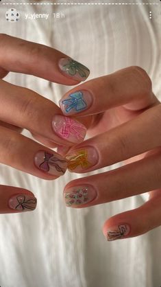 Funky Nail Designs, Bow Nails, Short Gel Nails, Baby Nails, Nail Art Designs Videos, Nail Ring, Girls Nails, Dream Nails