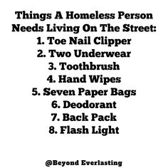 Bags For Homeless Ideas, Homeless Kits Blessing Bags, Homeless Blessing Bags, Homeless Shelter Needs, How To Help The Homeless, Homeless Bags, Homeless Care Package, Community Service Ideas, Charity Work Ideas