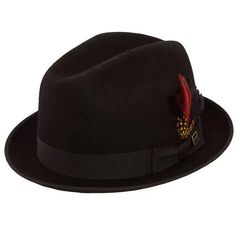 Casual Fitted Fedora In Fur Felt, Winter Fur Felt Fedora With Flat Bill, Black Wool Fedora With Flat Bill, Fitted Casual Fur Felt Hat, Casual Fitted Fur Felt Hat, Casual Short Brim Felt Hat For Kentucky Derby, Fitted Fedora Hat For Winter, Casual Fitted Felt Hat With Short Brim, Fitted Fedora For Winter