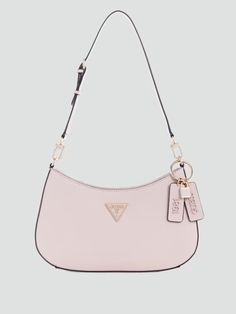 Cute Small Birthday Gifts, Cute Guess Bags, Non Expensive Birthday Gifts, Light Pink Shoulder Bag, Guess Purses Handbags, Cute Pink Purse, Guess Noelle Bag, Girly Items Products, Cute Pink Shoulder Bag