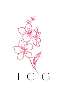 the l c g logo with flowers on it