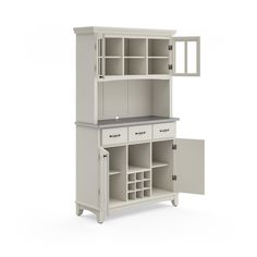 an image of a kitchen cabinet with drawers and cupboards on it's sides