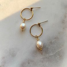 Freshwater Pearl Stud Earrings. 18kt Gold Plated Stud - Etsy Hypoallergenic Gold-plated Dangle Pearl Earrings, Pierced Gold-plated Dangle Pearl Earrings, Pierced Dangle Gold Plated Pearl Earrings, Gold Pearl Drop Plug Earrings As Gift, Dainty Gold-plated Pearl Earrings For Pierced Ears, Dainty Gold Plated Pearl Earrings, Minimalist Gold Bridal Drop Earrings, Gold Dangle Pearl Earrings For Pierced Ears, Gold 14k Gold-filled Dangle Bridal Earrings