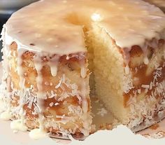 a close up of a cake on a plate