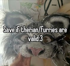 someone is wearing a mask with the words save if siberian furies are valid 3