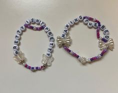 Choose your favourite 2 Olivia Rodrigo songs and have them made as bracelets or buy the ones shown in the images! Perfect to get as a gift for a fan or buy to wear yourself. Detailed designs and very durable. Song Bracelets, Olivia Rodrigo Songs, Olivia Rodrigo, Wedding Shop, Design Details, Beauty Book, Porter, Jewelry Bracelets, Accessory Gift