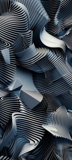 an abstract background made up of wavy lines and curves in blue tones, with the top section