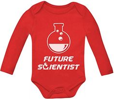 Future Scientist Geeky Baby Grow Vest Gift Idea Unisex Baby Long Sleeve Bodysuit 6M Red *** Continue to the product at the image link.Note:It is affiliate link to Amazon. Future Scientist, Baby Shower Gifts For Boys, Baby Grow, Best Birthday Gifts, One Piece Bodysuit, Baby Grows, Unisex Baby