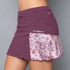 Purple Shorts With Pockets, Sewing Ideas For Beginners, Purple Skort, Tennis Dress Outfit, Stitches Sewing, Skort Outfit, Designer Activewear, Tennis Apparel, Tennis Outfit Women