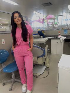 Pink Scrubs Uniform, Pink Scrubs Outfit, Pink Nurse Outfit, Cna Outfits, Pink Scrubs Aesthetic, Scrubs Uniform Cute, Nurse Fashion Scrubs