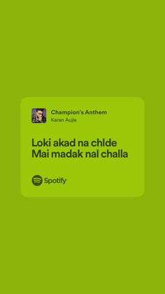 a green background with the words'looki akad na childe mai madak na