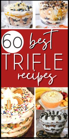 the best triple recipes for desserts and pies are featured in this postcard