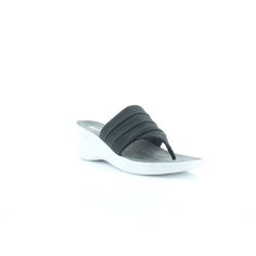 Get That Easy Breezy Feeling In This Unbelievably Comfy, Machine-Washable Wedge Thong Sandal. Features - Stretch Fabric Upper With Foldover Detailing - Open Toe - Slip-On Fit With Rolled Toe Thong Post - Bzees Cloud Technology: Welcome To Cloud 9 - Dynamic Stretch Uppers: Free And Natural Movement Is Finally Here - Free Foam Footbeds: Your Feet Need Beds Just As Much As The Rest Of Your Body Does - Air Infused Outsoles: You’ll Feel Like You’re Walking On, Well, You Get The Idea - Machine Washabl Black Synthetic Wedge Sandals With Arch Support, Black Wedge Sandals With Arch Support For Beach, Black Beach Wedge Sandals With Arch Support, Adjustable Black Synthetic Wedge Sandals, Black Adjustable Wedge Sandals With Arch Support, Synthetic Toe Post Wedge Sandals With Arch Support, Wedge Sandals With Toe Post And Arch Support, Bzees Shoes, Vionic Sandals