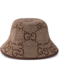 brown wool Jumbo GG canvas narrow brim slip-on style Wool Bucket Hat, Canvas Flats, Boutique Shop, Brown Beige, Online Boutique, Bucket Hat, Slip On, Gucci, Boutique