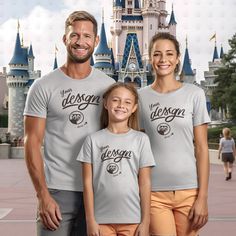 INSTANT DOWNLOAD - no physical item will be delivered Presenting our heartwarming family mockup featuring a father, mother, and daughter, all wearing light gray t-shirts. They stand with a legendary castle in the background, evoking a magical and unforgettable moment. This mockup captures the essence of togetherness and enchantment, perfect for showcasing your designs that celebrate family bonds and cherished memories. Let your designs resonate with families seeking expressive and joyful apparel to remember special moments. This mockup is perfect for creating t-shirts that embody the love and unity shared between family members, adding a touch of magic to their adventures. Once your payment is cleared, you will receive an email with the download link. You can also access your purchase via Customizable Gray Cotton Tops, Customizable Gray Cotton T-shirt, Family Matching Gray Short Sleeve T-shirt, Gray Family Matching Short Sleeve T-shirt, Gray Short Sleeve Family Matching T-shirt, T Shirts Mockup, Dad And Daughters, Matching T Shirts, Base Image