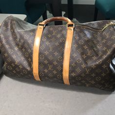 Preloved Louis Vuitton Duffel In Very Good Condition Louis Vuitton Duffle Bag Travel, Luxury Functional Brown Duffle Bag, Duffel Bag Louis Vuitton, Louis Vuitton Keepall 25, Louis Vuitton Luggage, Louis Vuitton Travel, Louis Vuitton Keepall 45, Tan Booties, Louis Vuitton Keepall 55