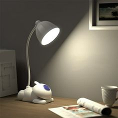 Night Light USB Rechargeable Patting Light Dimmable Colour Changing Light Can Be Mobile Phone Remote Control Timer Light Product Parameters: Product name: desk lamp Material: ABS Colour: White Charging interface: Type-C Battery capacity: 500mAh Product size: 16.77 x 5.79 x 4.29 in / 42.6 x 14.7 x 10.9 cm Package Size: 6.3 x 6.06 x 4.33 in / 16 * 15.4 x 11 cm Product Net Weight: 0.77 lb / 350 g Gross Weight: 0.88 lb / 400 g Product Description: MULTIFUNCTIONAL DESIGN: This desk lamp is not just a Fence Balcony, Cute Lamp, Lamp Kids, Desktop Lamp, Patio Fence, Kids Study, Battery Operated Lights, Office Desk Decor, Color Changing Lights