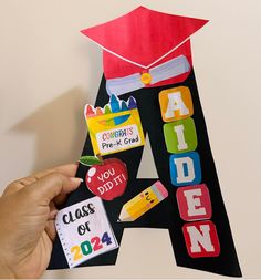 Graduation Songs For Kids, Graduation Bulletin Board, Graduation Songs, Graduation Crafts, Middle School 6th Grade, 7th Grade Ela, 4th Grade Ela, Art Classroom Decor, Name Crafts